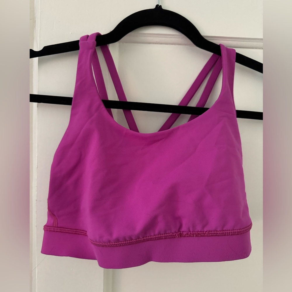 Pink lululemon sports bra